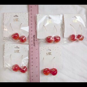 Cute CHERRY 2 Inch Dangle Earrings - New In Package